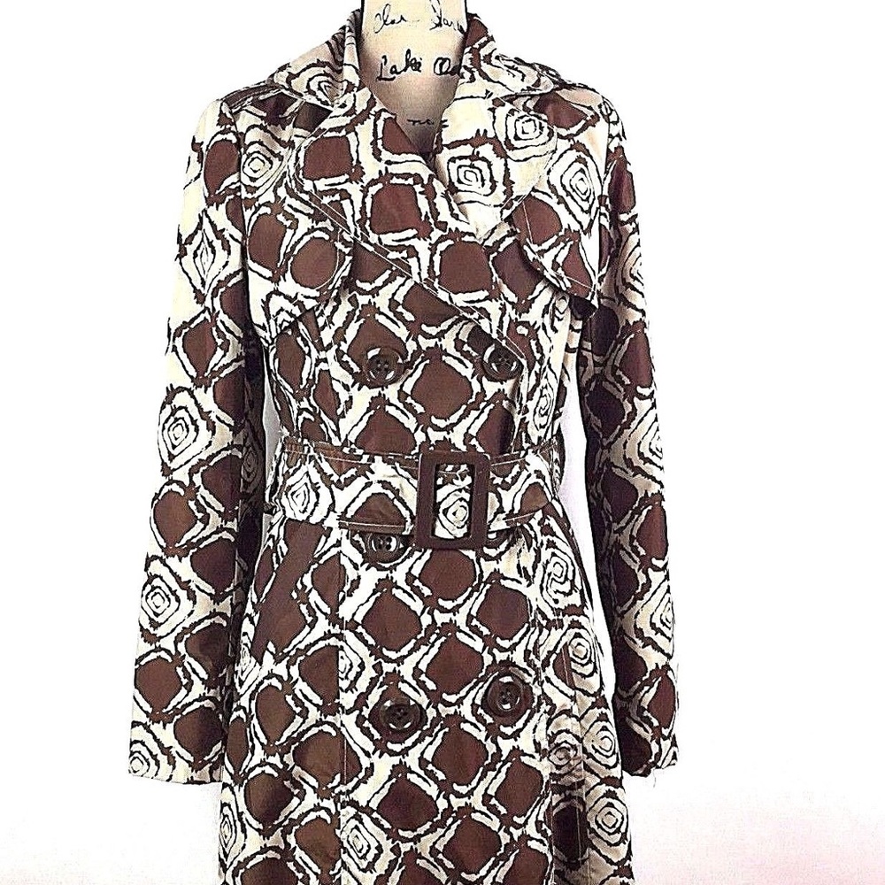 Classy Brown Cotton Blend Trench Coat